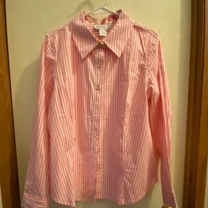 STRIPED NEVER WORN BUTTON DOWN
